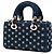 Dior Blue Micro Denim Embroidered Star Lady D Joy Bleu - vue 2