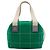 Borsa Chanel Green CC Chocolate Bar Canvas Wild Stitch Verde