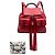 Bamboo Mochila Gucci de piel de becerro roja con borla de bambú y cordón ajustable - vista 7