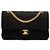 Chanel Black Small Classic Jersey Double Flap Nero