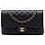 Chanel Black Medium Classic Caviar Double Flap Nero