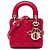 Dior Red DiorAmour Micro Lambskin Cannage Lady Dior Rosso