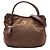 Borsa satchel Prada in Tessuto con rifiniture in Vitello Daino marrone