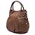 Borsa satchel Prada in Tessuto con rifiniture in Vitello Daino marrone - vista 2
