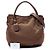 Borsa satchel Prada in Tessuto con rifiniture in Vitello Daino marrone - vista 7