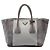 Borsa Prada Gray Scamosciato and Canapa Twin Pocket Double Handle Satchel Marrone
