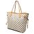 Louis Vuitton White Damier Azur Neverfull MM Bianco - vista 2