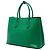 Prada Borsa Satchel Doppia Grande in Pelle Saffiano Verde - vista 2