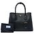 Prada Sac Satchel Double en Cuir Saffiano Noir Medium - vue 7