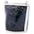 Borsa a secchiello Chanel Coco Camellia Small in PVC nero e vitello stropicciato - vista 2