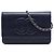 Chanel Blue CC Caviar Wallet On Chain Blu navy