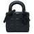 Dior Mini Lady Dior in vitello Cannage ultra opaco nero