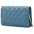 Chanel Blue Quilted Lambskin Boy Wallet On Chain Blu chiaro - vista 2