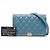 Chanel Blue Quilted Lambskin Boy Wallet On Chain Blu chiaro - vista 7