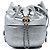 Borsa a secchiello Gabrielle Chanel in pelle di vitello invecchiata metallizzata matelassé piccola, argento