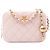 Borsa Camera Chanel Pink CC Quilted Lambskin Pearl Crush Rosa
