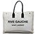 Saint Laurent Rive Gauche Large Shopper aus Canvas in Beige