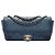 Chanel Blue CC Quilted Calfskin Ombre Flap Blu navy