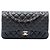 Chanel Black Medium Classic Caviar Double Flap Nero