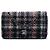 Chanel Green Medium Classic Tweed Double Flap Verde Verde scuro