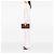 Clutch Saint Laurent Chyc Ligne in pelle martellata marrone - vista 6