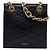 Saint Laurent Bolsa Crossbody Le Maillon em couro de bezerro acolchoado preto com corrente quadrada