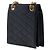 Saint Laurent Bolsa Crossbody Le Maillon em couro de bezerro acolchoado preto com corrente quadrada - vista 2