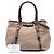 Bow Borsa Satchel Prada in tela Canapa beige con logo e fiocco - vista 7