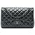 Chanel Gray Jumbo Classic Metallic Lambskin Double Flap Marrone Grigio antracite