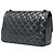 Chanel Gray Jumbo Classic Metallic Lambskin Double Flap Marrone Grigio antracite - vista 2