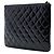 Clutch Chanel Black Medium Quilted Patent O Case Nero - vista 2