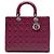 Dior Purple Large Patent Cannage Lady Dior Porpora