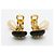 Orecchini a clip Chanel Coco Mark Nero D'oro - vista 8