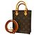 Louis Vuitton Monogram Petite Sac Plat Handtasche Braun