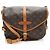 Louis Vuitton Vintage Monogram Canvas Saumur 30 Messenger Marrone