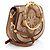 Chloé Borsa bracciale Nile Small in patchwork di pelle di vitello Chloe Marrone Beige - vista 2