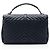 Borsa a tracolla Large College in pelle di vitello matelassé con monogramma Saint Laurent Blu - vista 3