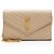 Cartera con cadena Saint Laurent Matelassé Grain de Poudre Monogram Castaño Beige