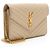 Cartera con cadena Saint Laurent Matelassé Grain de Poudre Monogram Castaño Beige - vista 2