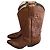 Autre Marque Botas Western de Cuero Marrón Castaño