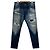 Autre Marque wjk Denim-Hose mit engem Strick Blau