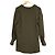 Autre Marque STUDIO NICHOLSON Wollbluse mit V-Ausschnitt Grün Khaki - Ansicht 2