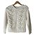 Autre Marque blancvert Low Gauge Strickpullover Weiß Aus weiß