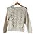 Autre Marque blancvert Low Gauge Strickpullover Weiß Aus weiß - Ansicht 2
