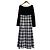 Autre Marque MERCURYDUO Docking Check Kleid Weiß