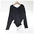 Autre Marque Plage V Neck Rippstrick-Pullover Schwarz - Ansicht 2