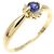 Autre Marque Crescent Vert Au750 Ring mit synthetischem Saphir Golden