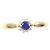 Autre Marque Crescent Vert Au750 Ring mit synthetischem Saphir Golden - Ansicht 2