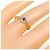 Autre Marque Crescent Vert Au750 Ring mit synthetischem Saphir Golden - Ansicht 5