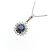 Autre Marque Collana in Pt900/Pt850 Zaffiro e Diamante Argento - vista 3